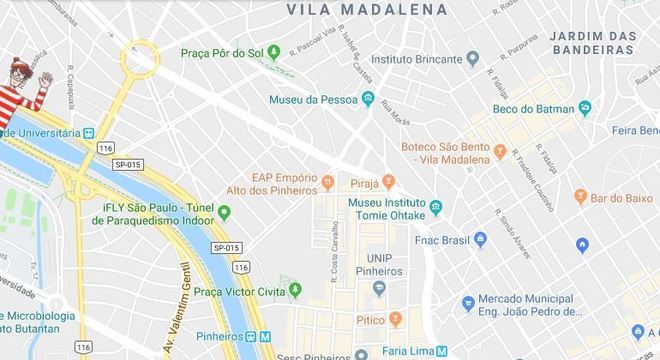 Ao abrir o aplicativo, o Wally aparecerá no canto esquerdo da tela