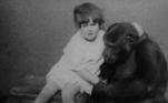 Este é John Daniel, um gorila criado e tratado como uma criança comum na Inglaterra do início do século 20. Ele tinha um quarto, ia para a escola e era fã de chá de cidra!