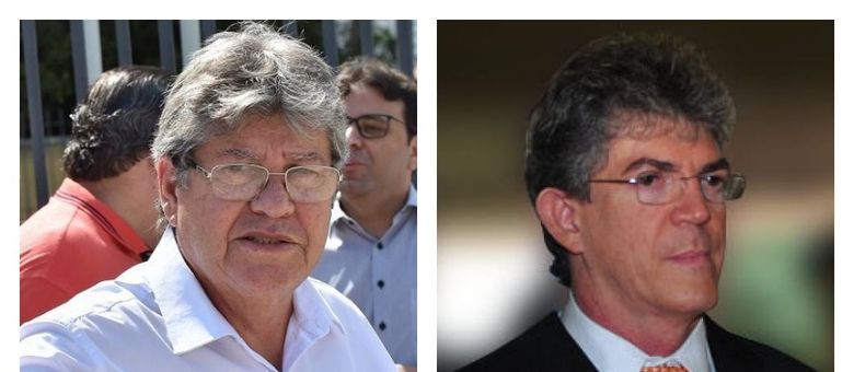 João Azevêdo (E) e Ricardo Coutinho (D) são acusados de desvios de recursos