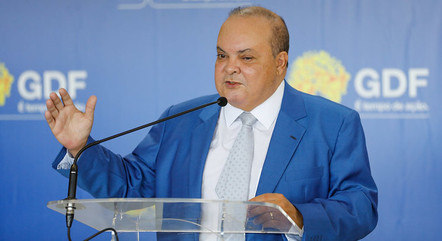 Governador Ibaneis Rocha (MDB) durante discurso