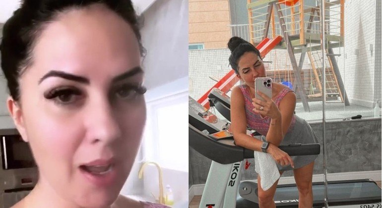 Graciele Lacerda foi treinar na academia depois de "chutar o balde"