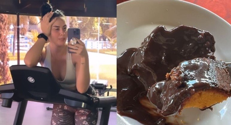 Graciele Lacerda treinou para depois poder comer bolo de cenoura