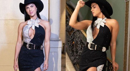 Graciele Lacerda com o look do desfile
