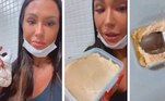 Famosa pela boa forma, Gracyanne Barbosa passou por apuros enquanto se preparava para viajar. A musa fitness contou que a marmita de batata-doce, que ela levou para comer enquanto esperava o voo, azedou. 'Perrengue de aeroporto, gente. Meu voo está atrasado, o embarque era às 3h25, está previsto para as 5h, e eu acabei de descobrir que minha última comida, batata-doce, está azeda. Só que eu estou com fome, bastante fome', lamentou