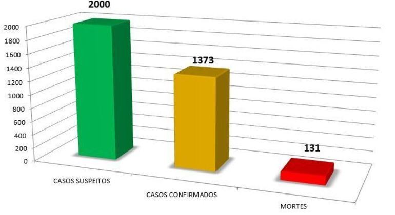 Gráfico com número de casos de covid-19 entre funcionários de empresas de ônibus 