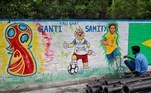 grafite, Copa 2018, muro,
