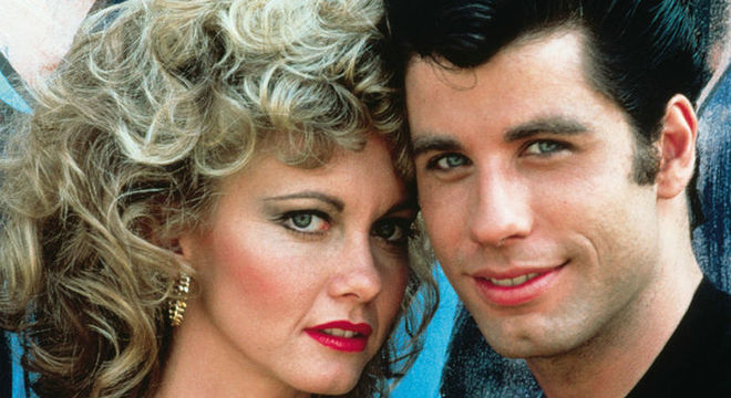 Olivia Newton-John e e John Travolta em Grease