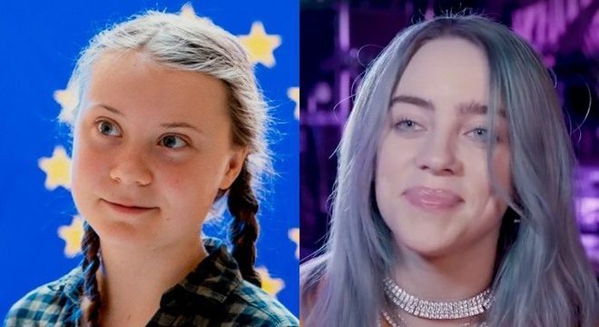 Billie Eilish se diz honrada ao ser comparada com Greta Thunberg