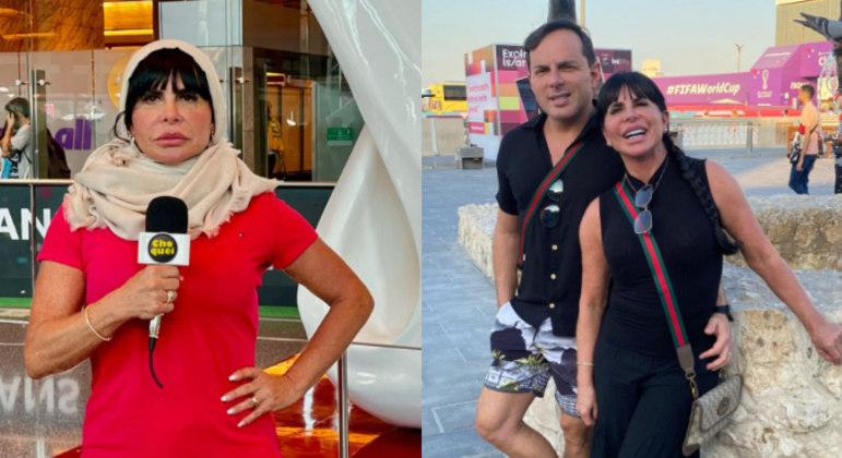 Gretchen e marido viajam ao Catar para a Copa do Mundo
