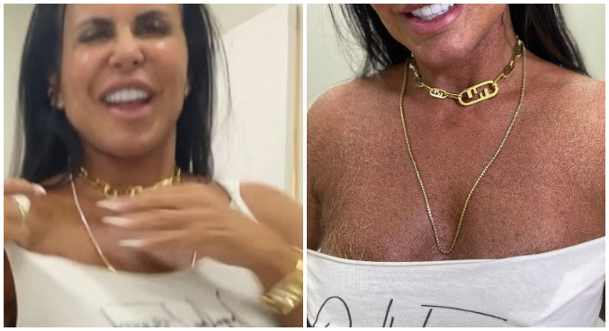 Cantora postou foto e vídeo para exibir os pelos no colo do peito