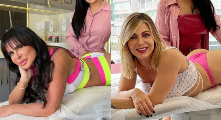 Gretchen e Sheila Mello fazem procedimento estético no bumbum