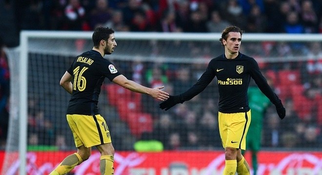 Croata Vrsaljko e francês Griezmann são companheiros no Atlético de Madri 