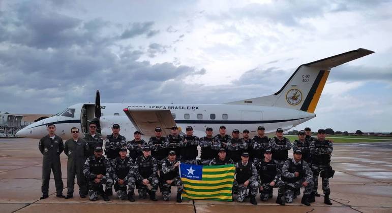 Homens do grupamento de choque do BPRone da Polícia Militar do Piauí são enviados para Brasília