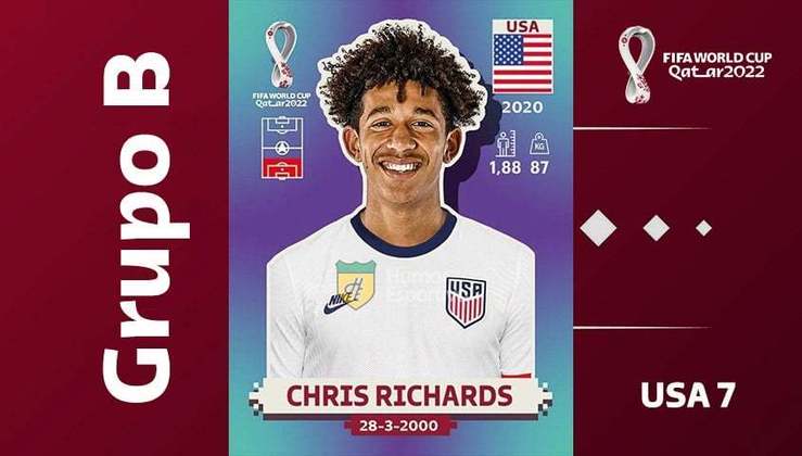 Grupo B - Seleção dos Estados Unidos: Chris Richards (USA 7)