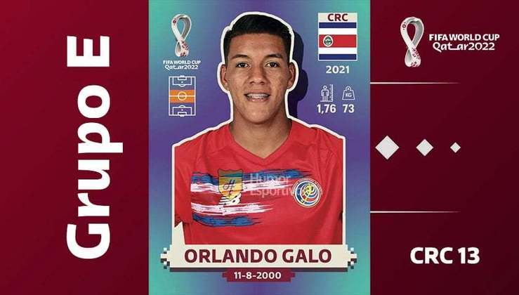 Grupo E - Seleção da Costa Rica: Orlando Galo (CRC 13)