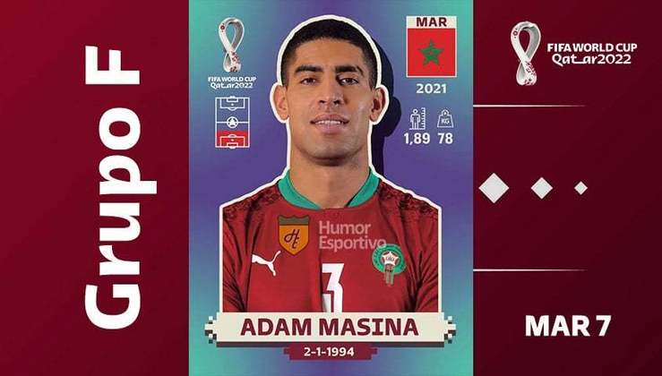 Grupo F - Seleção do Marrocos: Adam Masina (MAR 7)