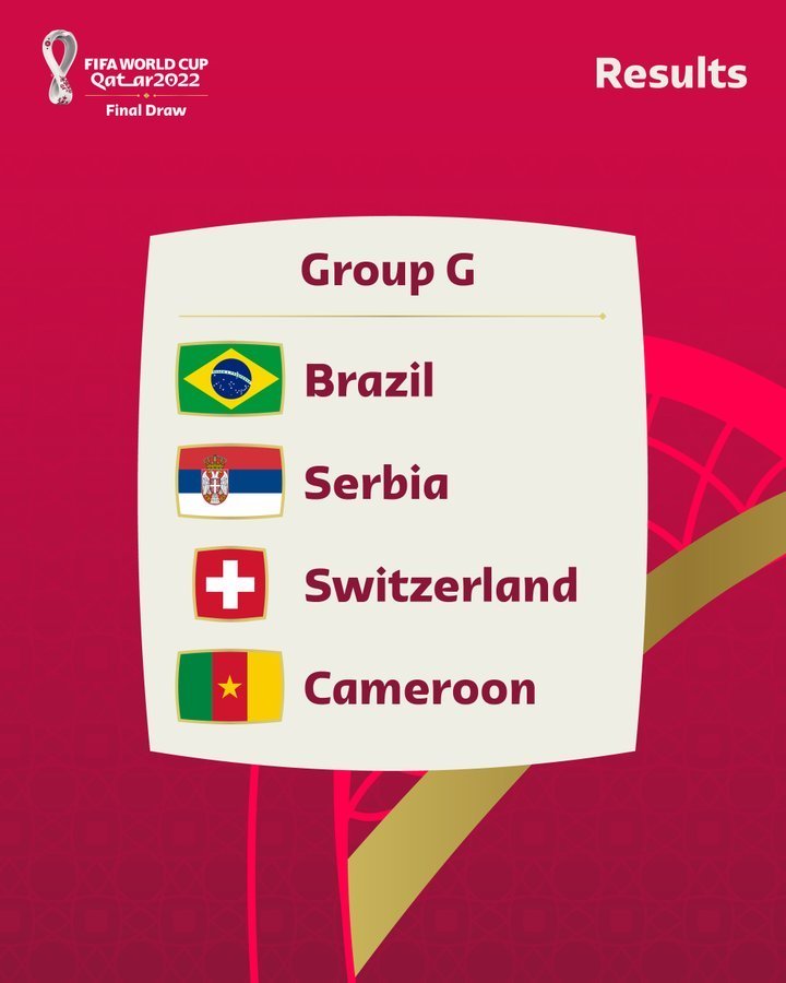 O grupo G, 'do Brasil', tem Camarões, Sérvia e Suíça como adversários. 'Asiáticos, não!'