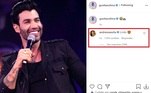 Há alguns dias, Andressa reagiu a uma das publicações de Gusttavo no Instagram e o elogiou: 'Lindo'. O comentário não passou batido por fãs do casal e ganhou curtidas