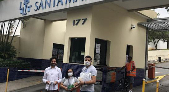 O Hospital Santa Marcelina foi um dos beneficiados com os protetores faciais produzidos pelos Guardiões ProVida