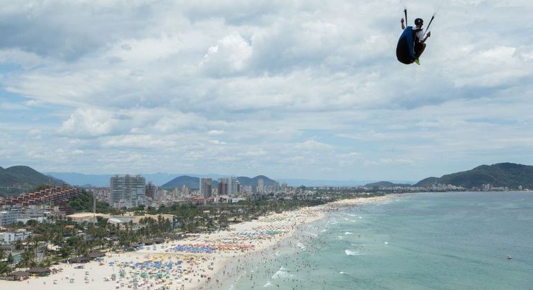 A praia do Guarujá