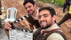 Marcelo Filho compartilha clique ao lado de Guilherme Franco nos bastidores de Reis: "Eu e minha dupla de muitas gravações" (Reprodução/Instagram)