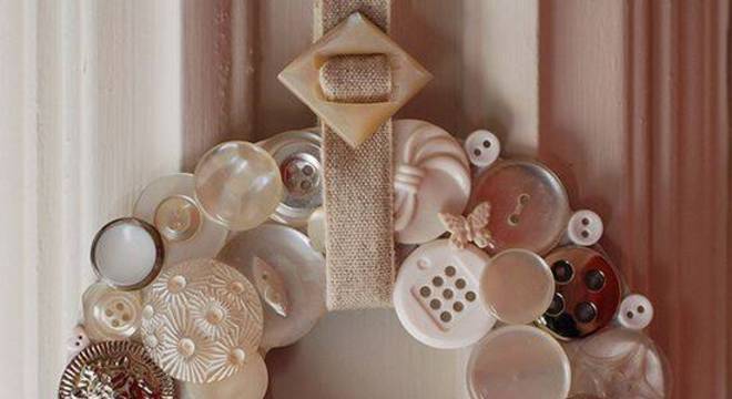 Guirlanda de Natal com botoes