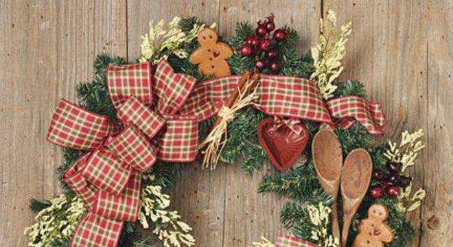 Guirlanda de Natal com itens de cozinha diy