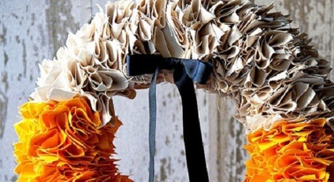 Guirlanda de natal feita com tecido