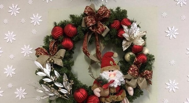 Guirlanda para Natal com papai noel