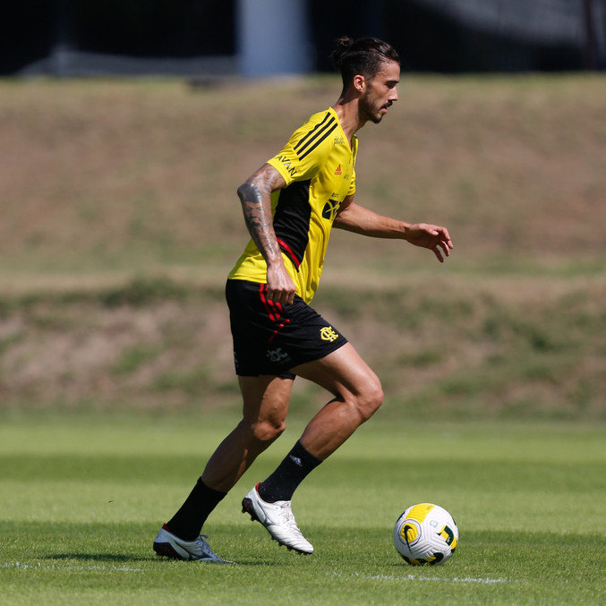 Gustavo Henrique, em treino do Flamengo