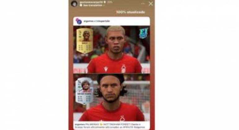 Gustavo Scarpa e Danilo no Fifa 23