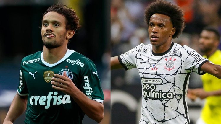 Gustavo Scarpa (Palmeiras) x Willian (Corinthians)