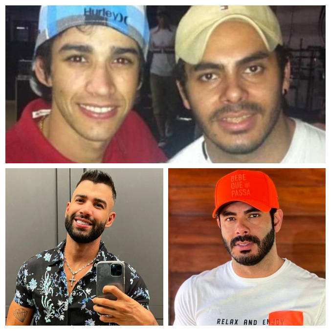 Antes e depois de Gusttavo Lima e Rodolffo Matthaus impressionou seguidores