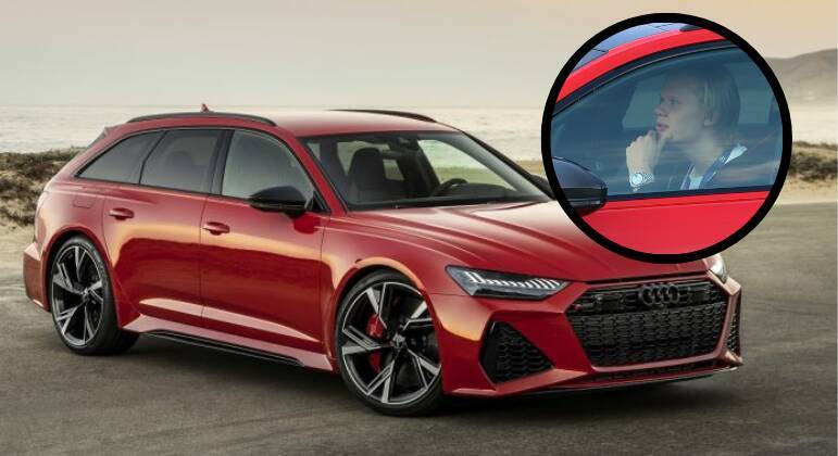 Haaland também já foi flagrado em uma RS 6 vermelha, ainda nos tempos de Borussia. Não se sabe se o modelo personalizado na Inglaterra era este ou se ele simplesmente comprou outro para andar em solo inglês