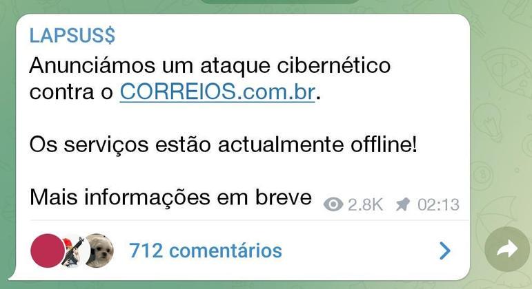 Hackers invadem site dos Correios