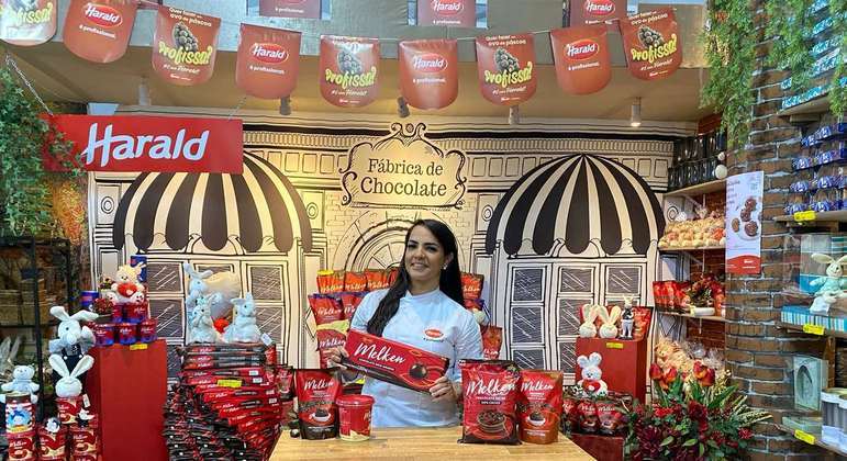 Chef-pâtisserie Bruna de Souza trabalha com chocolates Harald