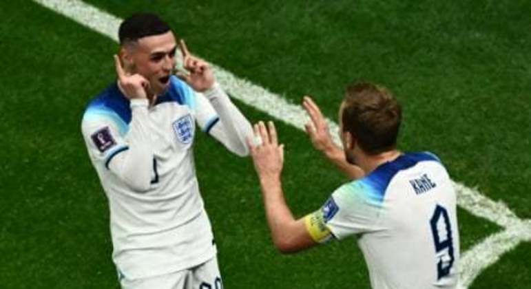 Harry Kane e Phil Foden - Inglaterra 3 x 0 Senegal - Copa 2022