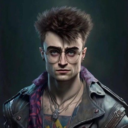 Harry Potter completa 43 anos em 2023. O bruxo nasceu em 31/07/1980. E na era da Inteligência Artificial, tem inspirado novas versões, como esta, em que aparece com uma caracterização radical. 