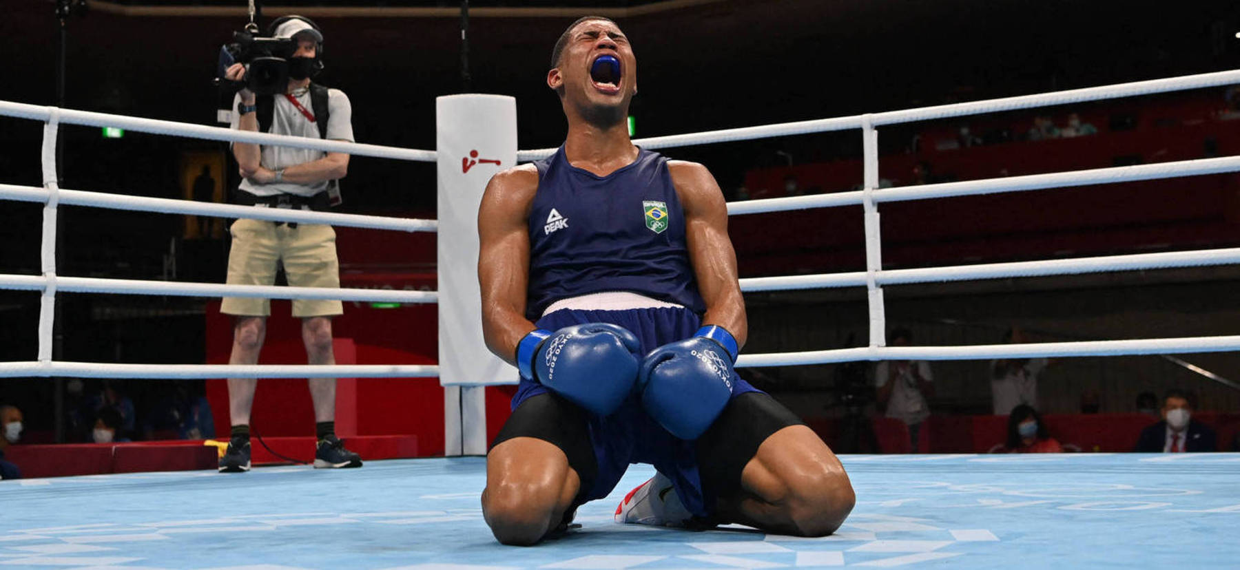 Hebert Conceição comemora medalha de ouro no boxe em Tóquio