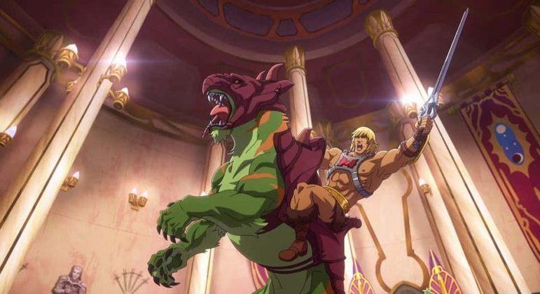 He-Man e o Gato Guerreiro em ação na nova série