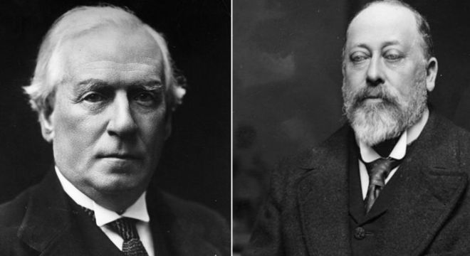 Herbert Asquith se tornou primeiro-ministro britânico em 1908, Edward 7º morreu em 1910