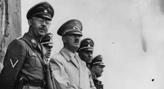 Himmler ao lado do lder nazista, Adolf Hitler