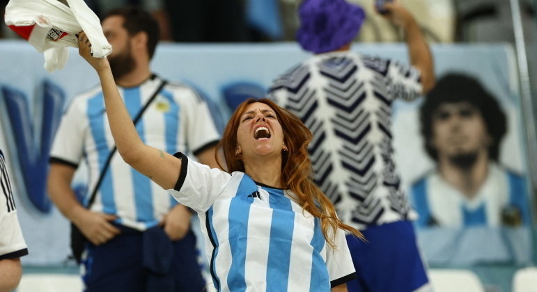 Argentina a espera do jogo contra a Holanda