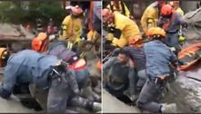 Desabamento deixa vítima presa em escombros em SP; veja resgate