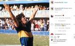 Maradona era fanático pelo Boca Juniors. O clube argentino escreveu: 'Obrigado Eterno. Diego eterno'