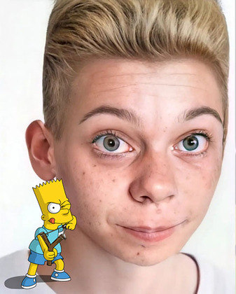 Homer tem três filhos. Bart, este da foto, é o mais velho. Ele é adolescente e não tem uma boa relação com o pai. O jovem não tem boas notas e adora skate.