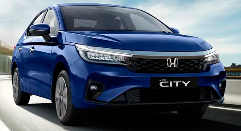 Honda City 2023 sedã ganhou um novo para-choque na Índia
