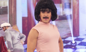 Rodrigo Faro se transforma em Freddie Mercury no Dança Gatinho deste domingo (29); imperdível! (Record TV/Edu Moraes)