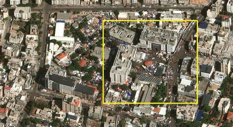 Hospital fica no centro da cidade de Gaza e tem cerca de 1.500 leitos