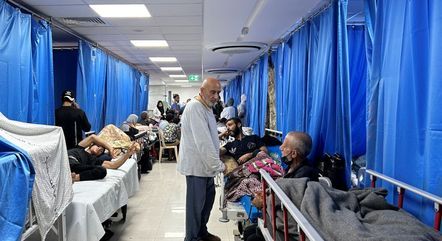 Pacientes no hospital Al-Shifa, em Gaza